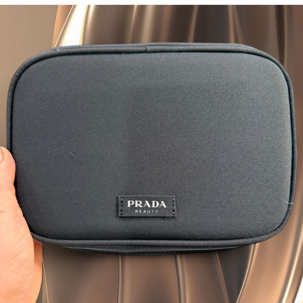 Prada Beauty NWT Black Cosmetic Storage Case Travel Pouch